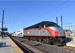 South County Connector Caltrain # 816, being led by the 927, awaits its departure to Gilroy from San Jose Diridon